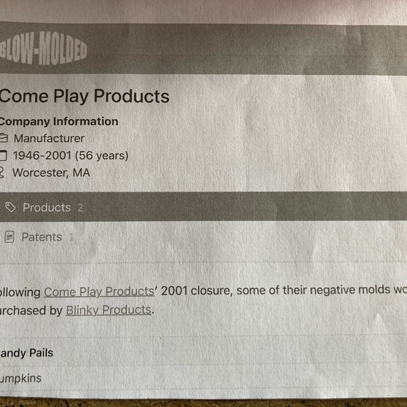 Vintage blow mold pumpkin bucket - Picture 8 of 9